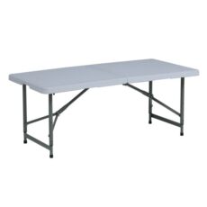 MESA PLEGABLE BLANCA PARA JARDIN 122 CM KUSHIRO FMPI-122B