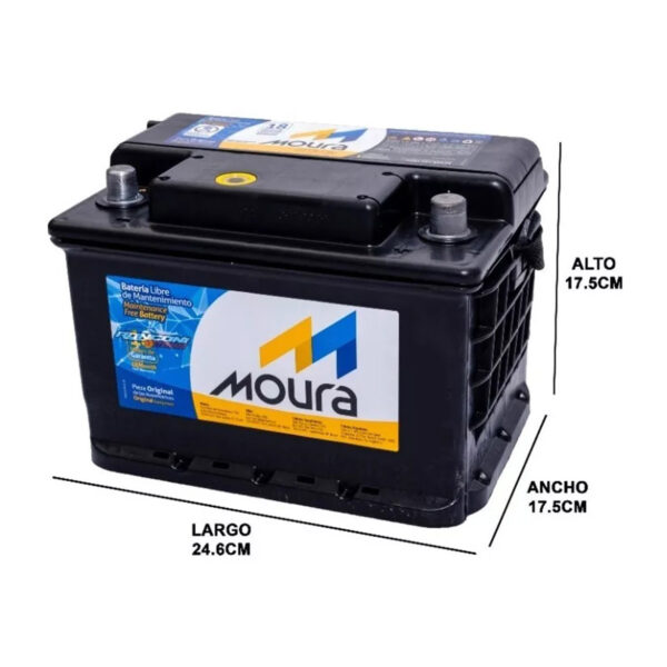 BATERIA 12V 55A MOURA M20GD ESTANDAR - Imagen 3