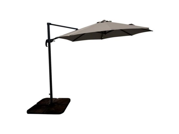 SOMBRILLA LATERAL DE ALUMINIO COLOR GRIS 3MTS DE DIÁMETRO FSLIA3MG
